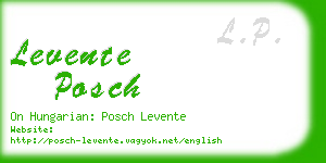 levente posch business card